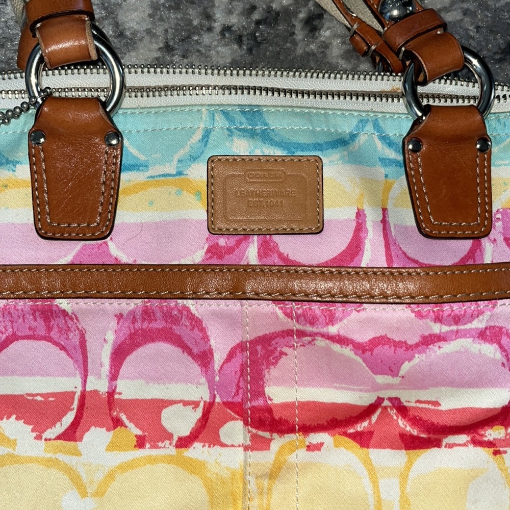 Coach bag - Used - summer colors! - Picture 2 of 5